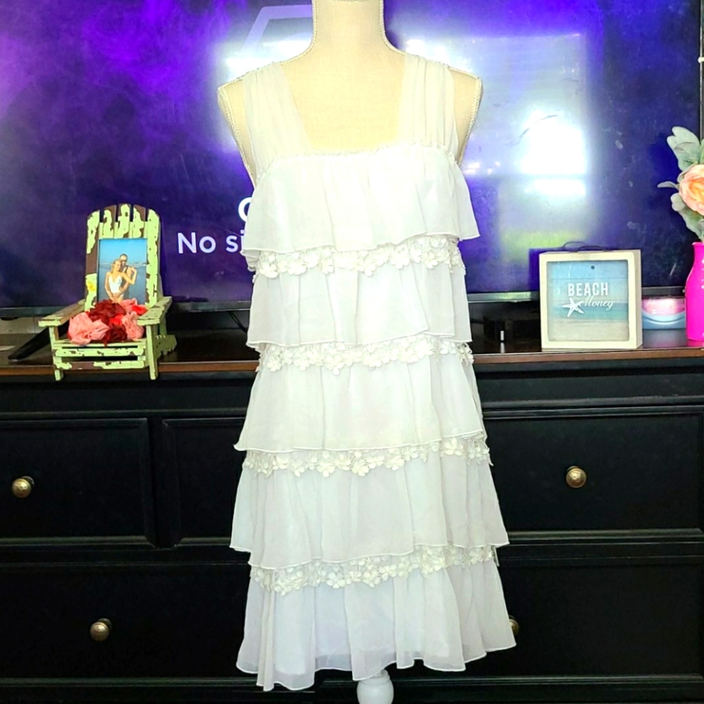 NWT Shabby Chic Ruffle Dress "L"